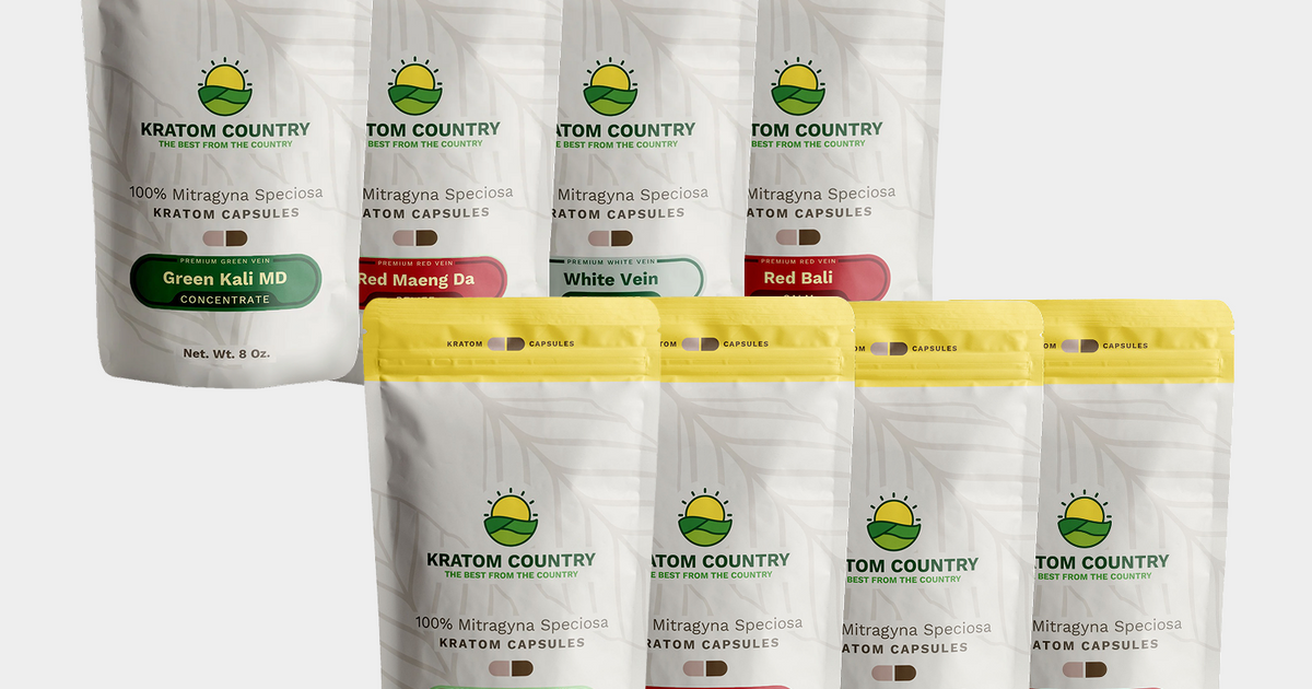 Kratom Capsule Variety Pack | Explore 8 Strains at Kratom Country