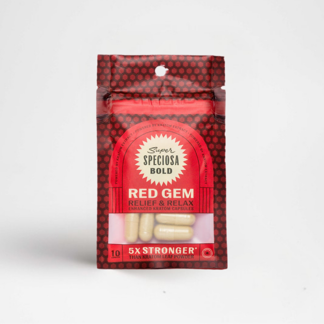 Red Gem Enhanced Kratom Capsules - Kratom Country