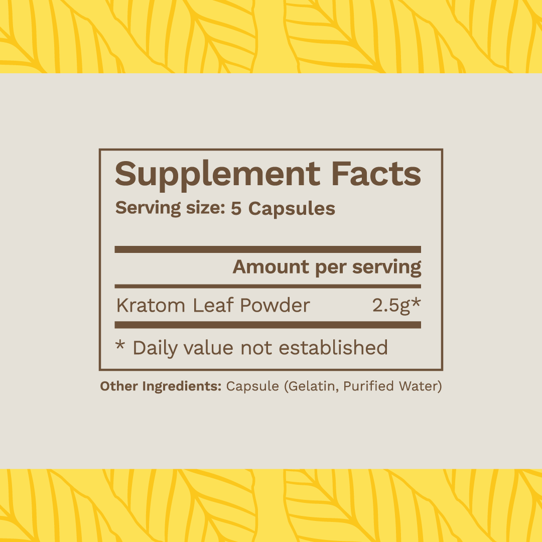 Capsule Nutrition Label