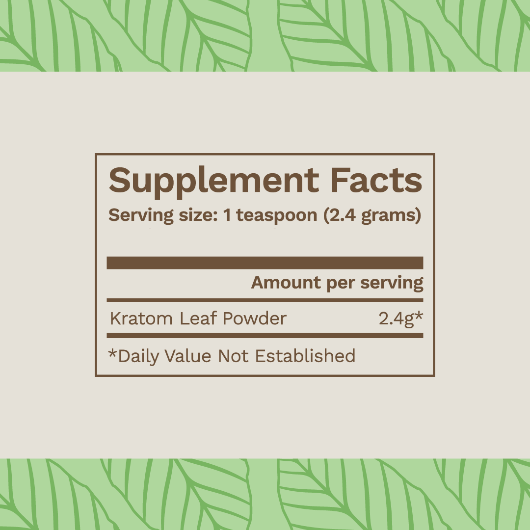 Powder Nutrition Label