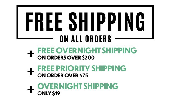 Free shipping on all orders